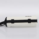 CHANEL Sports Drink Holder Nylon White Black CC Auth ka5764A-4
