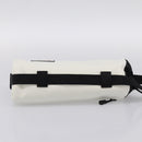 CHANEL Sports Drink Holder Nylon White Black CC Auth ka5764A-5