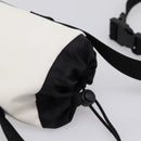 CHANEL Sports Drink Holder Nylon White Black CC Auth ka5764A-6