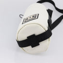 CHANEL Sports Drink Holder Nylon White Black CC Auth ka5764A-9
