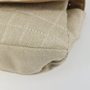 CHANEL No. 5 Camellia COCO Mark Chain Bag Canvas Beige Silver CC Auth ka5765A-14