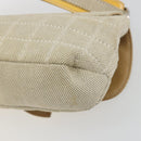 CHANEL No. 5 Camellia COCO Mark Chain Bag Canvas Beige Silver CC Auth ka5765A-16