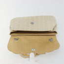 CHANEL No. 5 Camellia COCO Mark Chain Bag Canvas Beige Silver CC Auth ka5765A-10