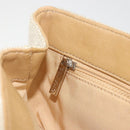 CHANEL No. 5 Camellia COCO Mark Chain Bag Canvas Beige Silver CC Auth ka5765A-21