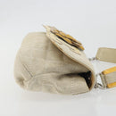 CHANEL No. 5 Camellia COCO Mark Chain Bag Canvas Beige Silver CC Auth ka5765A-3