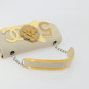 CHANEL No. 5 Camellia COCO Mark Chain Bag Canvas Beige Silver CC Auth ka5765A-7