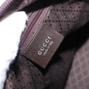 GUCCI Bamboo Hand Bag Nylon Khaki Silver 000 0509 Auth ka5767-16