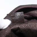 GUCCI Bamboo Hand Bag Nylon Khaki Silver 000 0509 Auth ka5767-23