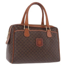 CELINE Macadam Canvas Hand Bag PVC Leather Brown Gold Auth ka5768A-1