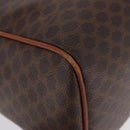 CELINE Macadam Canvas Hand Bag PVC Leather Brown Gold Auth ka5768A-11