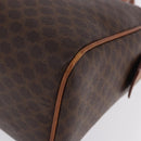 CELINE Macadam Canvas Hand Bag PVC Leather Brown Gold Auth ka5768A-12
