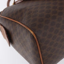 CELINE Macadam Canvas Hand Bag PVC Leather Brown Gold Auth ka5768A-13