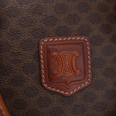 CELINE Macadam Canvas Hand Bag PVC Leather Brown Gold Auth ka5768A-16