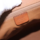 CELINE Macadam Canvas Hand Bag PVC Leather Brown Gold Auth ka5768A-17