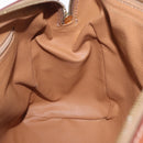 CELINE Macadam Canvas Hand Bag PVC Leather Brown Gold Auth ka5768A-19