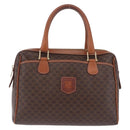 CELINE Macadam Canvas Hand Bag PVC Leather Brown Gold Auth ka5768A-2