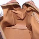 CELINE Macadam Canvas Hand Bag PVC Leather Brown Gold Auth ka5768A-20