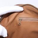 CELINE Macadam Canvas Hand Bag PVC Leather Brown Gold Auth ka5768A-22