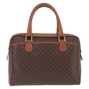 CELINE Macadam Canvas Hand Bag PVC Leather Brown Gold Auth ka5768A-3