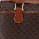 CELINE Macadam Canvas Hand Bag PVC Leather Brown Gold Auth ka5768A-4