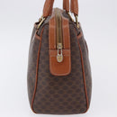 CELINE Macadam Canvas Hand Bag PVC Leather Brown Gold Auth ka5768A-6