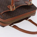 CELINE Macadam Canvas Hand Bag PVC Leather Brown Gold Auth ka5768A-7