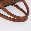 CELINE Macadam Canvas Hand Bag PVC Leather Brown Gold Auth ka5768A-8