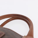 CELINE Macadam Canvas Hand Bag PVC Leather Brown Gold Auth ka5768A-9