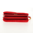 LOEWE Chain Goya Shoulder Bag Leather Red Gold Auth ka576M-5