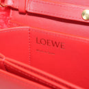 LOEWE Chain Goya Shoulder Bag Leather Red Gold Auth ka576M-23