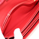 LOEWE Chain Goya Shoulder Bag Leather Red Gold Auth ka576M-27