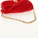 LOEWE Chain Goya Shoulder Bag Leather Red Gold Auth ka576M-7