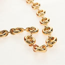 LOEWE Chain Goya Shoulder Bag Leather Red Gold Auth ka576M-8