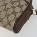 GUCCI GG Supreme Web Sherry Line Bag PVC Beige Gold 116 02 089 Auth ka5771-14