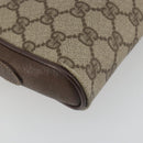 GUCCI GG Supreme Web Sherry Line Bag PVC Beige Gold 116 02 089 Auth ka5771-17