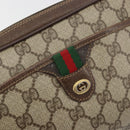 GUCCI GG Supreme Web Sherry Line Bag PVC Beige Gold 116 02 089 Auth ka5771-18