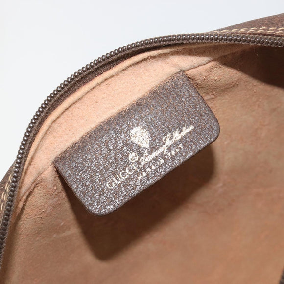 GUCCI GG Supreme Web Sherry Line Bag PVC Beige Gold 116 02 089 Auth ka5771