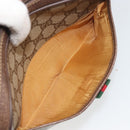 GUCCI GG Supreme Web Sherry Line Bag PVC Beige Gold 116 02 089 Auth ka5771-11