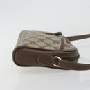 GUCCI GG Supreme Web Sherry Line Bag PVC Beige Gold 116 02 089 Auth ka5771-3