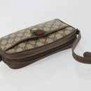GUCCI GG Supreme Web Sherry Line Bag PVC Beige Gold 116 02 089 Auth ka5771-6