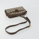 GUCCI GG Supreme Web Sherry Line Bag PVC Beige Gold 116 02 089 Auth ka5771-7