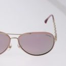 CHANEL Sunglasses metal Gold CC Auth ka5772-4