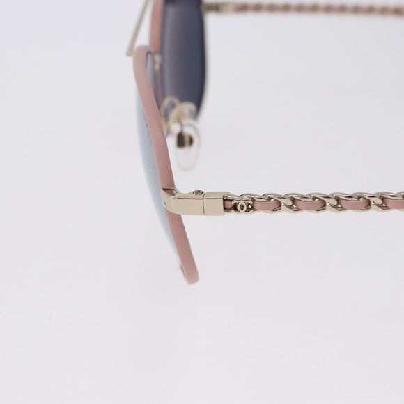 CHANEL Sunglasses metal Gold CC Auth ka5772