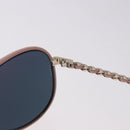 CHANEL Sunglasses metal Gold CC Auth ka5772-8