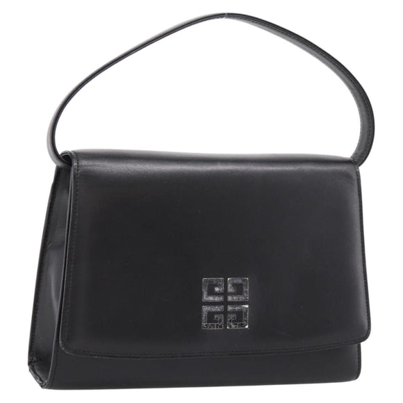 GIVENCHY Hand Bag Leather Black Auth ka5773A