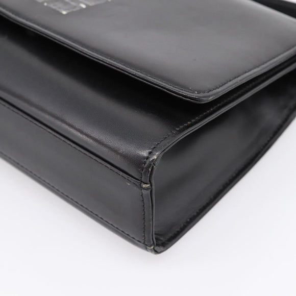 GIVENCHY Hand Bag Leather Black Auth ka5773A