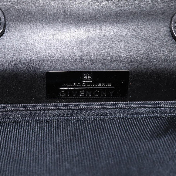 GIVENCHY Hand Bag Leather Black Auth ka5773A