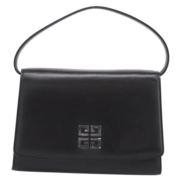 GIVENCHY Hand Bag Leather Black Auth ka5773A