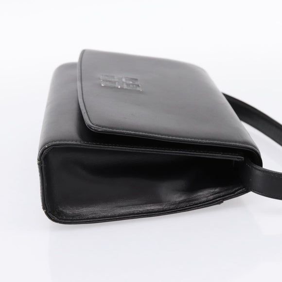 GIVENCHY Hand Bag Leather Black Auth ka5773A