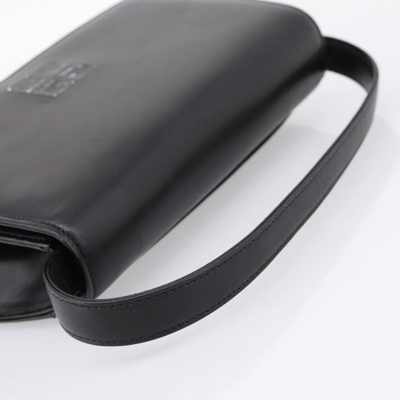 GIVENCHY Hand Bag Leather Black Auth ka5773A